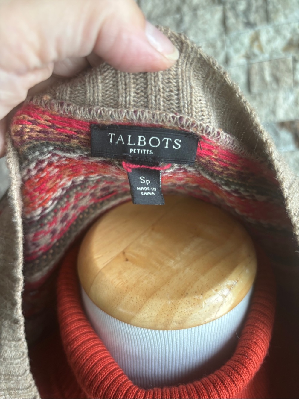 Talbots Autumn Multi-Color Striped Cardigan - Picture 3 of 7